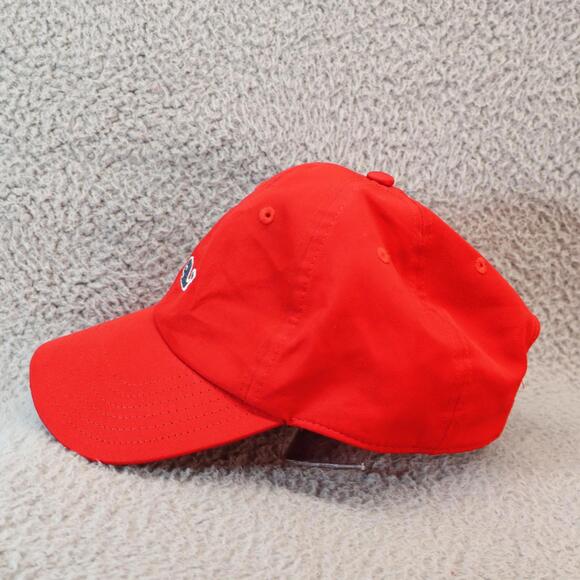 Vineyard Vines Dad Hat Red Canvas Adjustable Strapback Cap - Picture 3 of 7